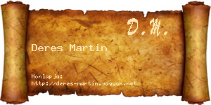 Deres Martin névjegykártya